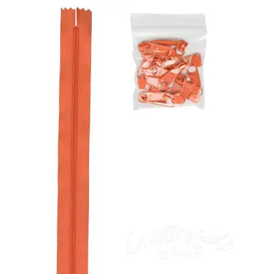 4 yards of 16mm #4.5 Zipper Chain and 16 Ex-Large Pumpkin