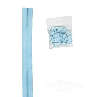 4 yards of 16mm #4.5 Zipper Chain and 16 Ex-Large Robin Egg