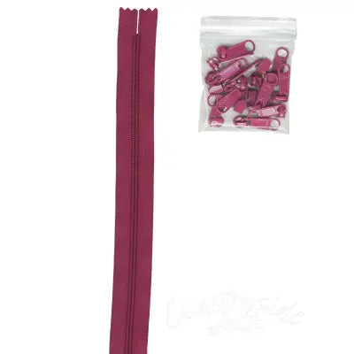 4 yards of 16mm #4.5 Zipper Chain and 16 Ex-Large Wild Plum