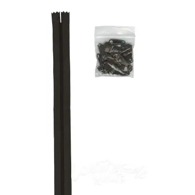 4 yards of 16mm #4.5 zipper chain and 16 Extra-Large Coordinated Pulls Sable