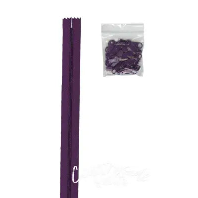 4 yards of 16mm #4.5 zipper chain and 16 Extra-Large Coordinated Pulls Tahiti