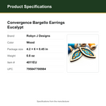 Product Specifications – Convergence Bargello Earrings Eucalypt