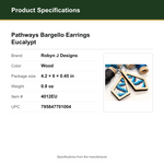 Product Specifications – Pathways Bargello Earrings Eucalypt
