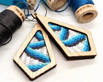 Pathways Bargello Earrings Eucalypt