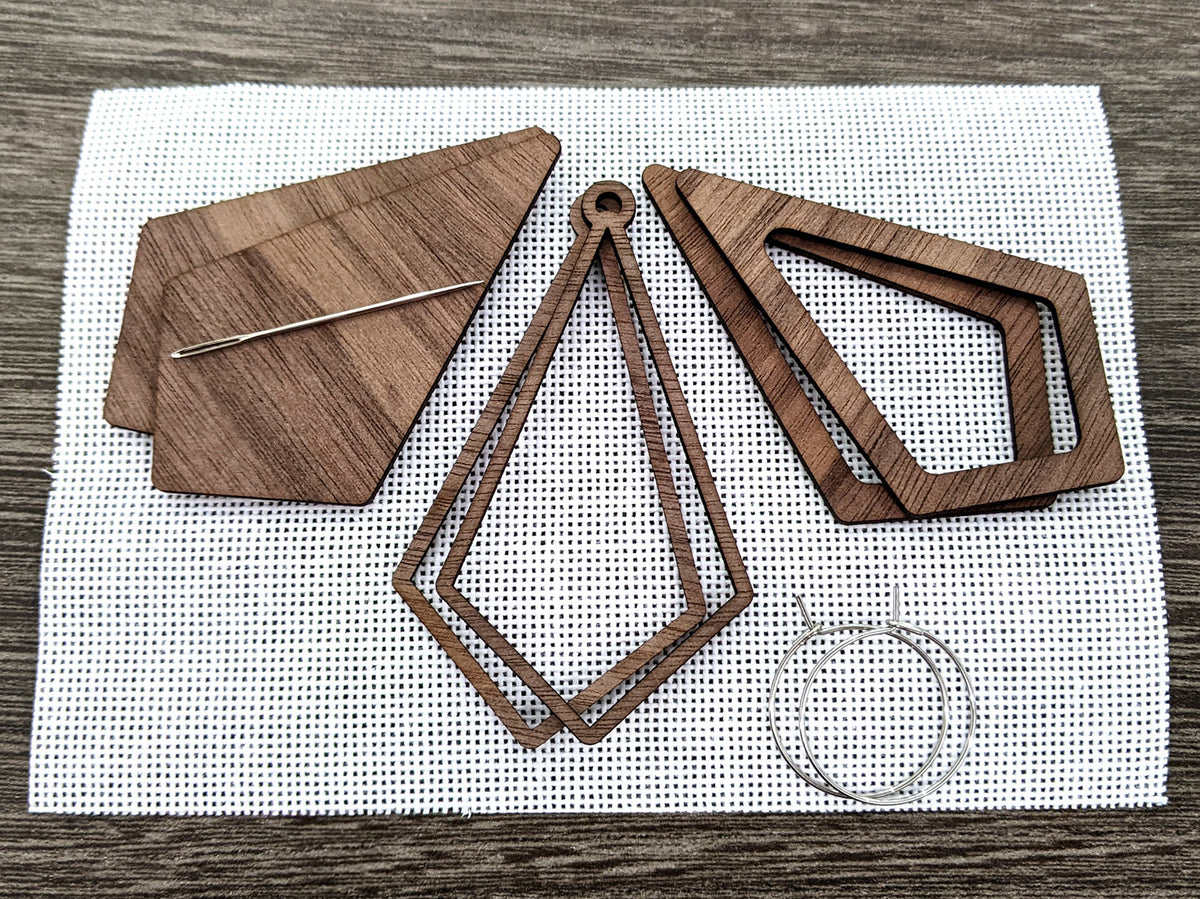 Pathways Bargello Earrings Walnut