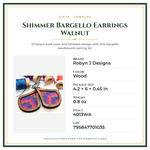 Product Specifications – Shimmer Bargello Earrings Walnut