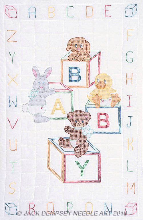 Baby Block Crib Quilt Top