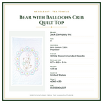 Product Specifications – Bear with Balloons Crib Quilt Top