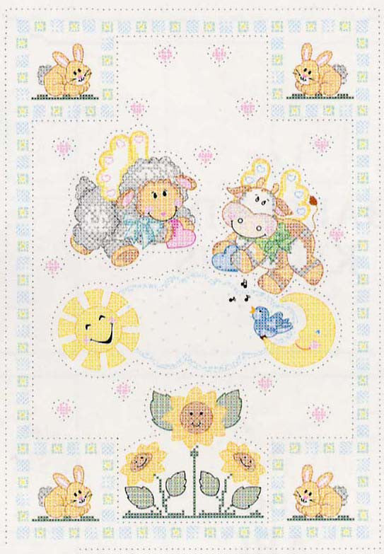 Heavenly Creatures Crib Quilt Top