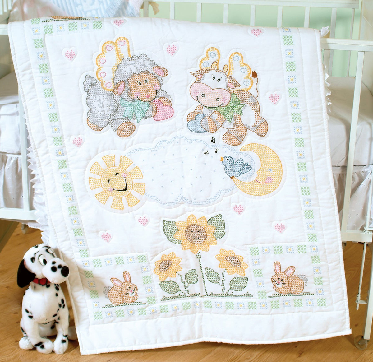 Heavenly Creatures Crib Quilt Top