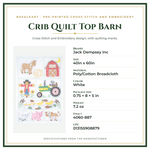 Product Specifications – Crib Quilt Top Barn
