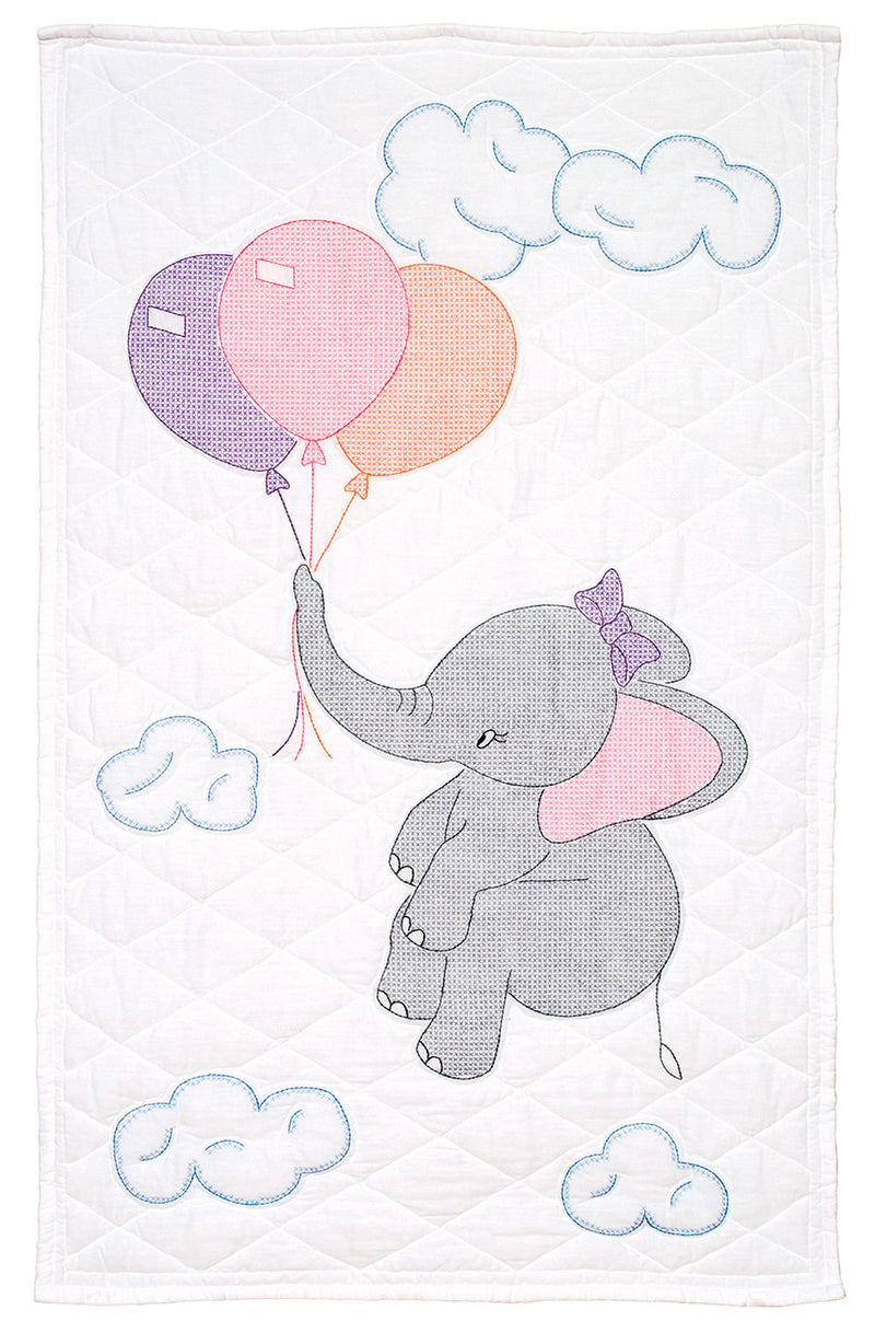 Elephant Crib Quilt Top