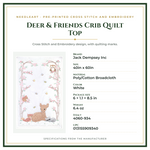Product Specifications – Deer & Friends Crib Quilt Top
