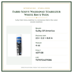 Product Specifications – Fabri-Solvy Washaway Stabilizer White 8in x 9yds