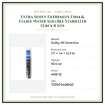Product Specifications – Ultra Solvy Extremely Firm & Stable Water Soluble Stabilizer 12in x 8 yds