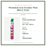 Product Specifications – Wonder Fuse Fusible Web 18in x 3yds