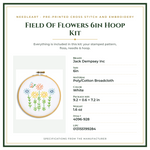 Product Specifications – Field Of Flowers 6in Hoop Kit
