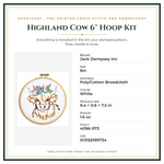 Product Specifications – Highland Cow 6" Hoop Kit