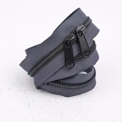 40in Handbag Zipper Oil Slick
