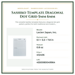 Product Specifications – Sashiko Template Diagonal Dot Grid 5mm 6mm