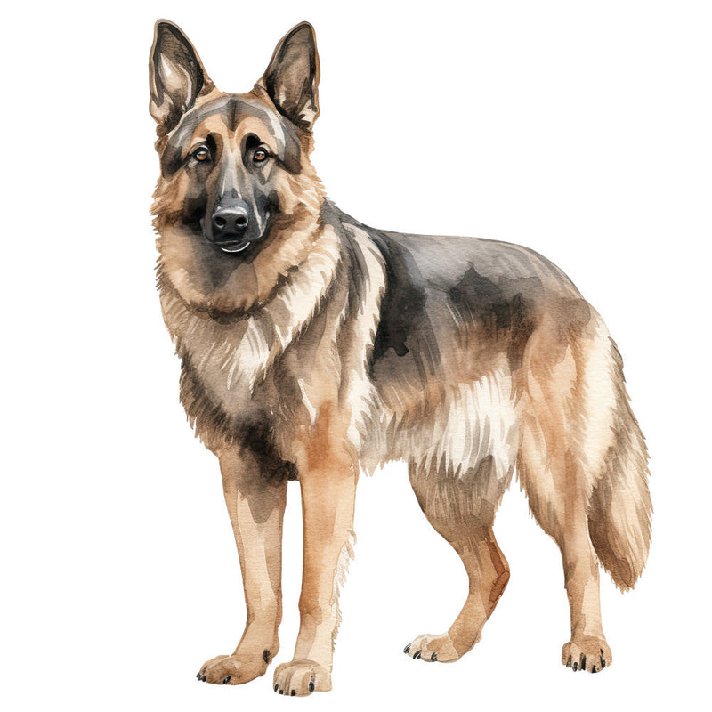 Watercolor Dogs Fabric Panel 17