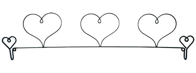12in Triple Heart Fabric Holder
