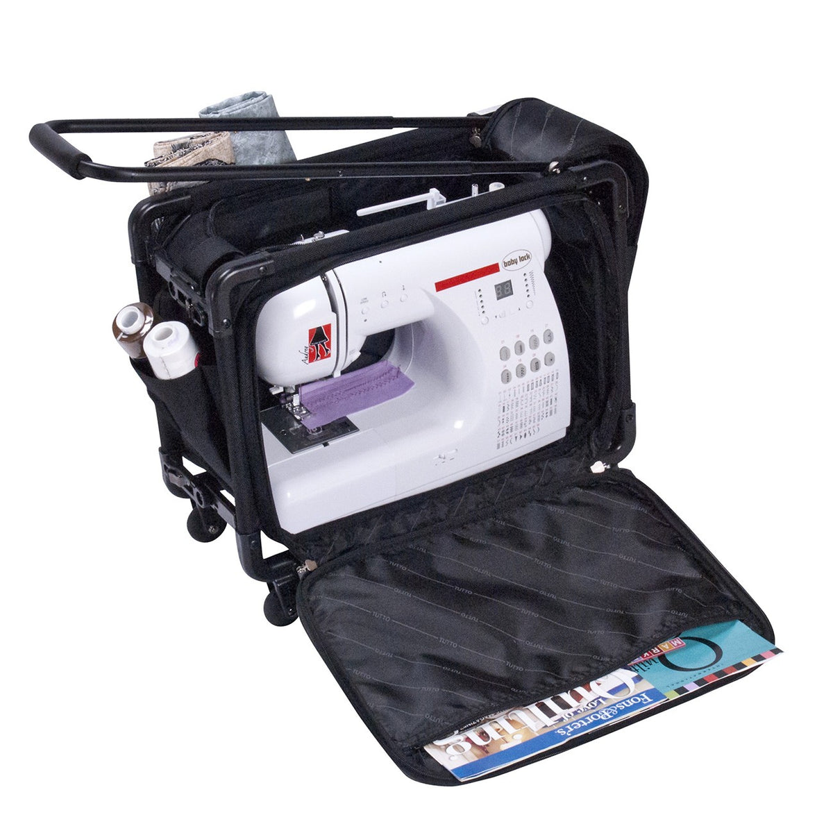 Tutto Sewing Machine Case On Wheels Small 17in Black