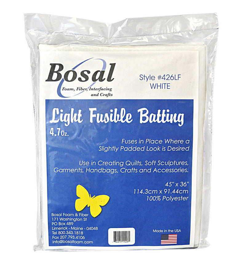 Single Sided Light Fusible Batting 4.7oz 45in x 36in