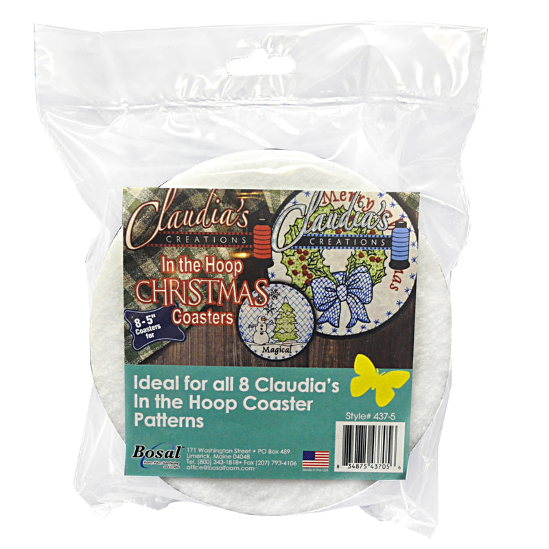 Craf-Tex In The Hoop Christmas Coasters