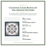 Product Specifications – Celestial Gems Block of the Month Pattern