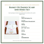 Product Specifications – Basket Of Daisies Scarf And Doily Set