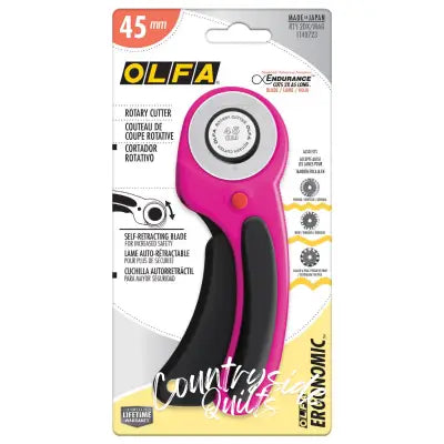 45mm Ergonomic Rotary Cutter Magenta