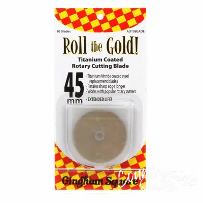 45mm Gold Titanium Rotary Blades 10ct Carded