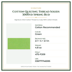 Product Specifications – Cotton Quilting Thread Solids 3000yd Spring Bud