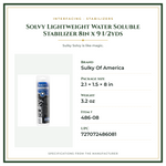 Product Specifications – Solvy Lightweight Water Soluble Stabilizer 8in x 9 1/2yds