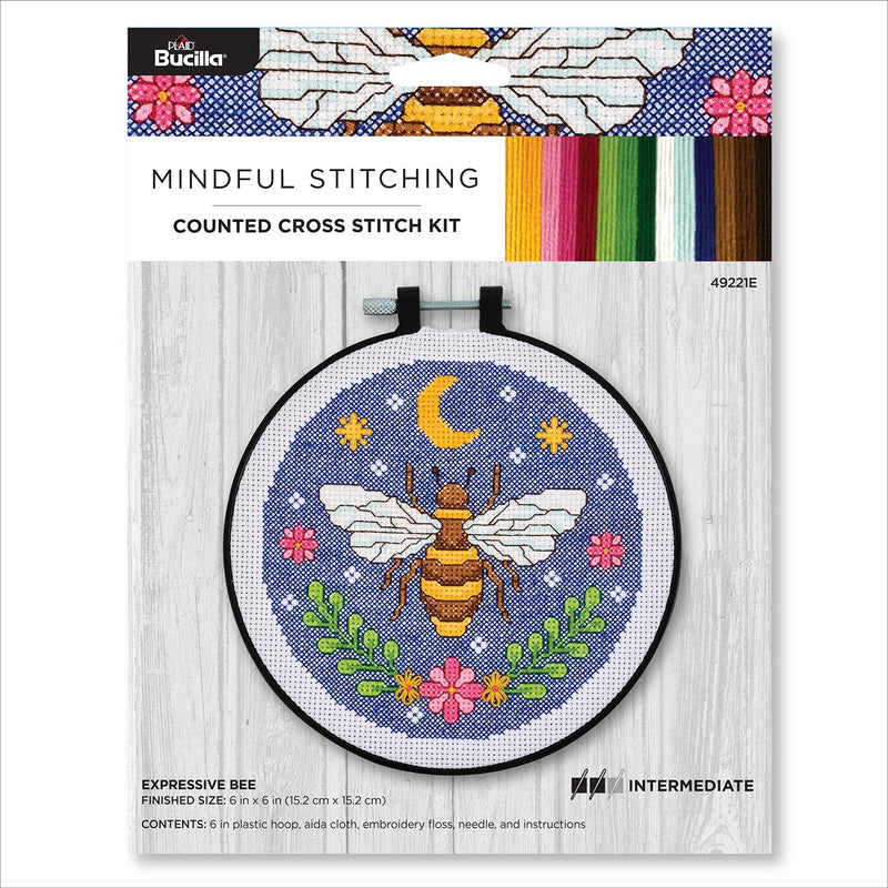 Bucilla Cross Stitch Kit Expressive Bee