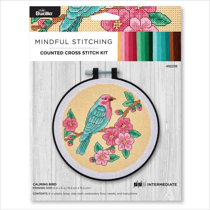 Bucilla Cross Stitch Kit Calming Bird