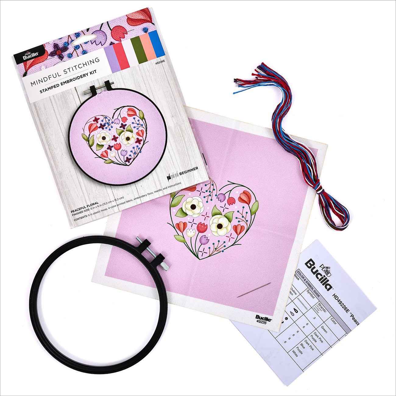 Bucilla Stamped Embroidery Kit Floral