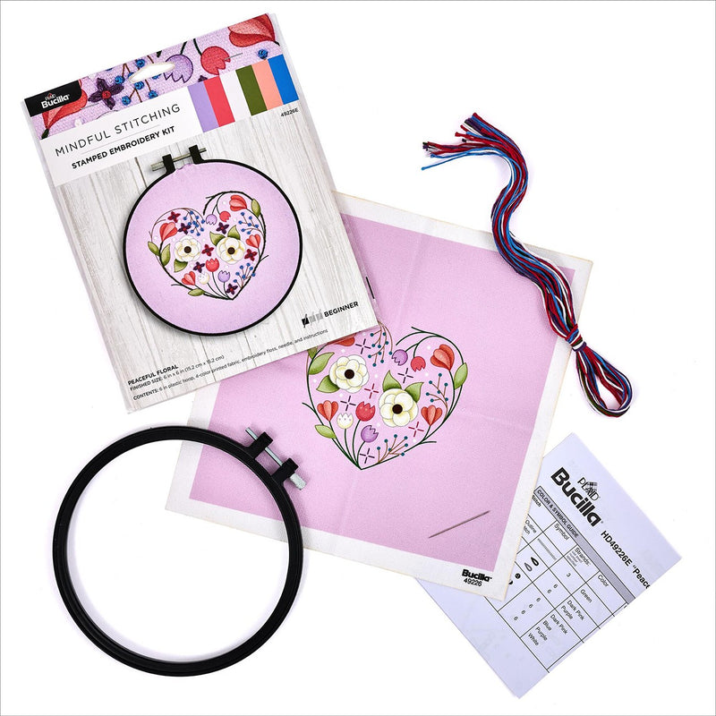 Bucilla Stamped Embroidery Kit Floral