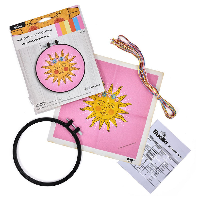 Bucilla Stamped Embroidery Kit Dream Sun