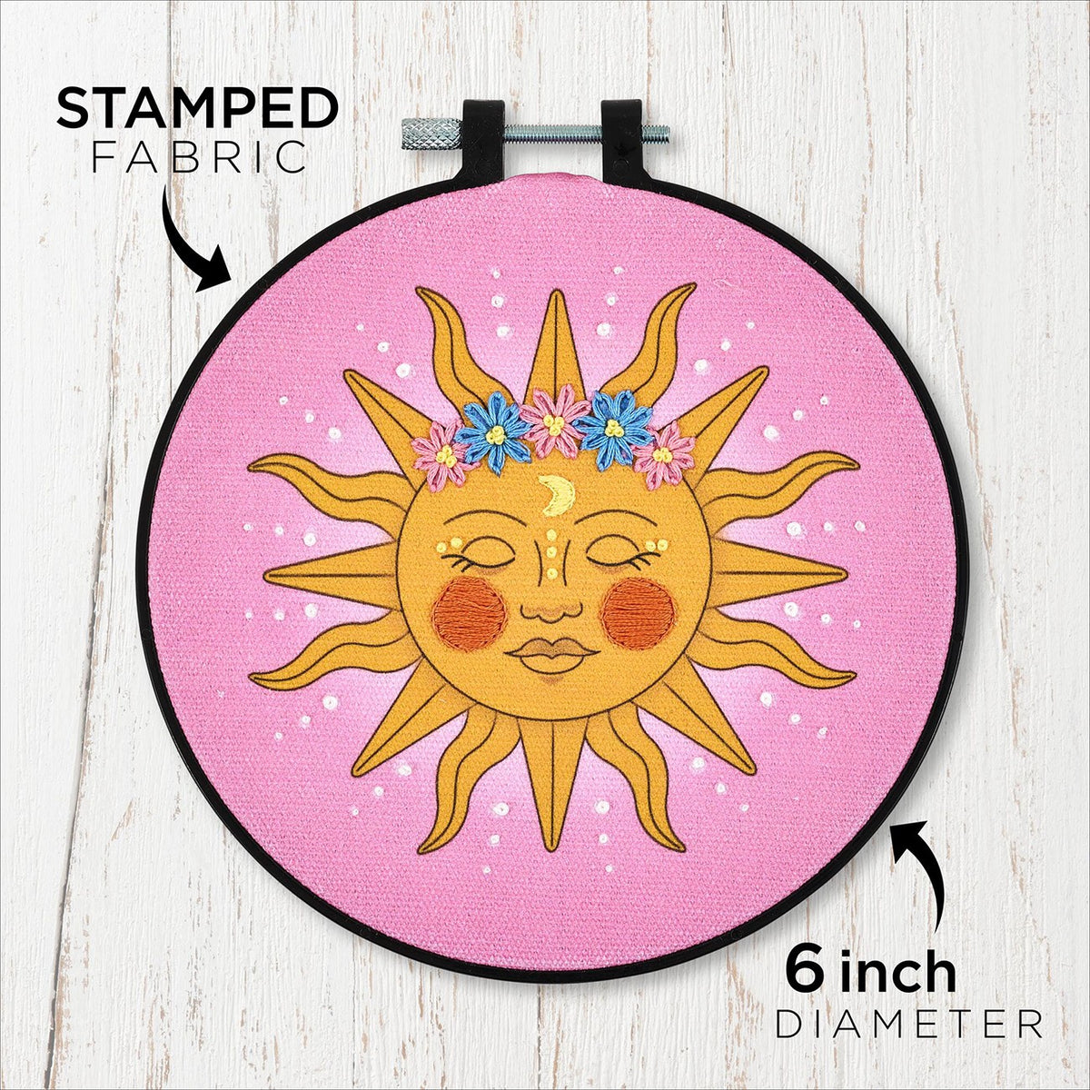 Bucilla Stamped Embroidery Kit Dream Sun
