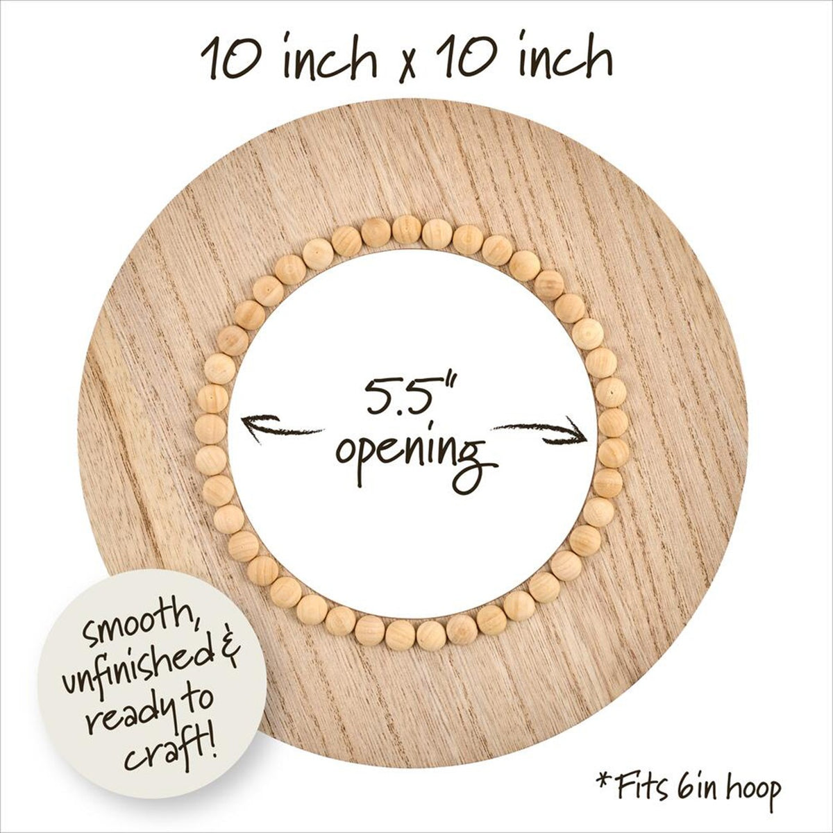 Bucilla Hoop Display 6in Beaded Circle