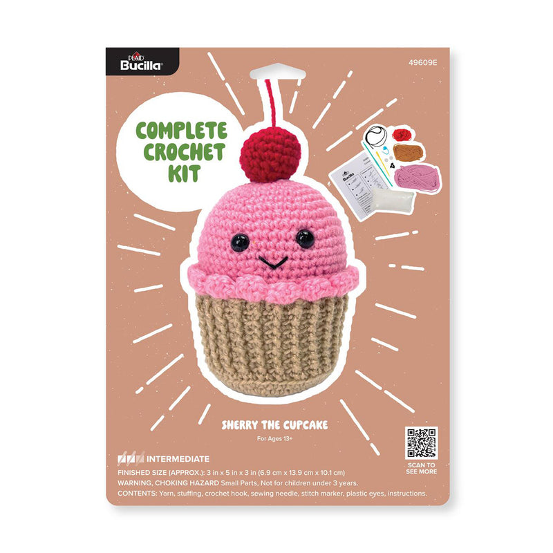 Bucilla Amigurumi Kit 5in Sherry Cupcake