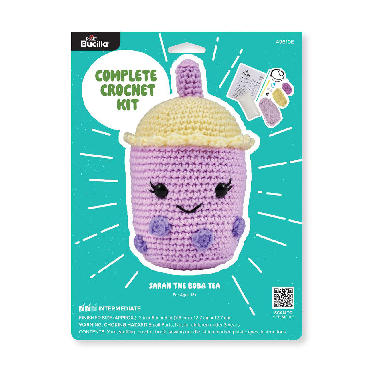 Bucilla Amigurumi Kit 5in Sarah Boba Tea