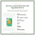 Product Specifications – Bucilla Amigurumi Kit 5in Quakers Duck