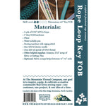 Rope Loop Key Fob Rope Sewing Pattern