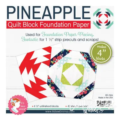 4in Pineapple Quilt Block Foundation Papers