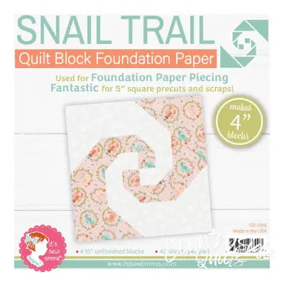 4in Snail Trail Quilt Block Foundation Papers