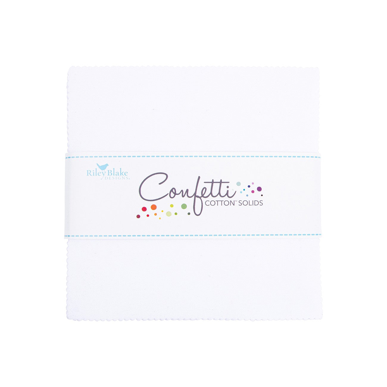 Confetti Cotton Bright White 5in Squares, 42pcs/bundle