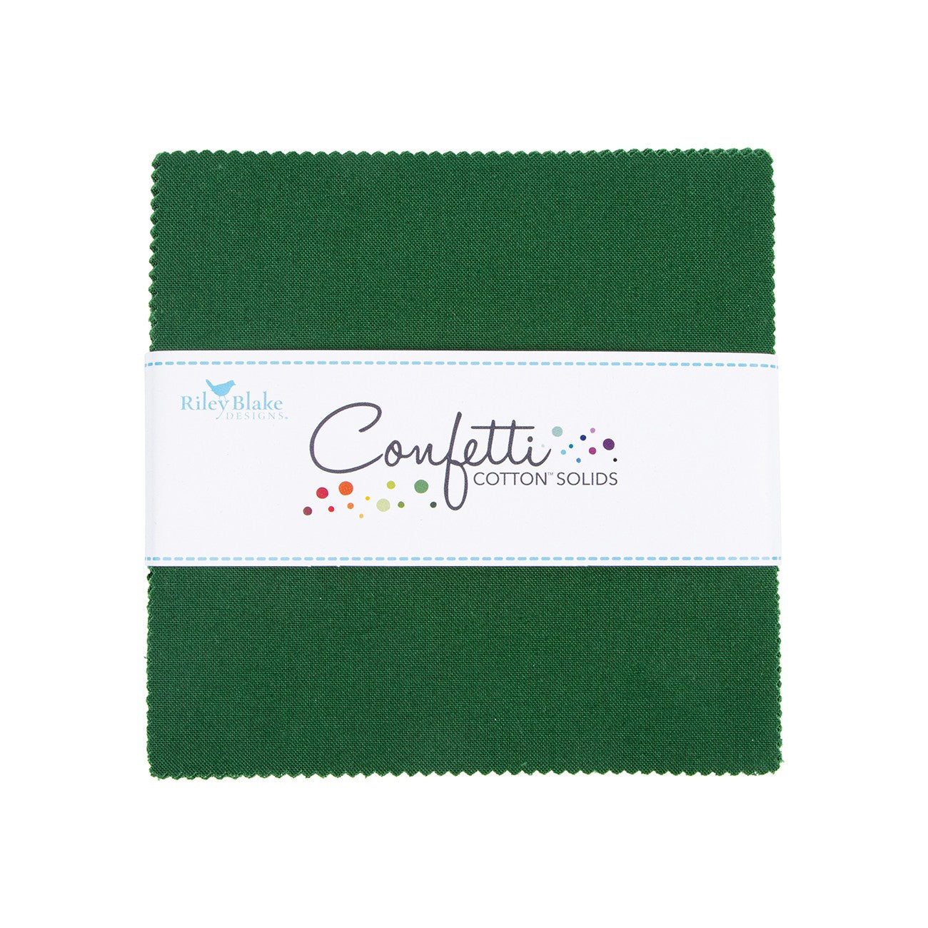 Confetti Cotton Christmas Green 5in Squares, 42pcs/bundle